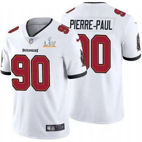 Men Tampa Bay Buccaneers #90 Jason Pierre-Paul Nike White Super Bowl LV Limited NFL Jersey